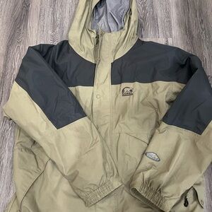 Sorel Men's Hooded Raincoat - Black and Tan